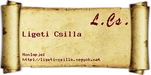Ligeti Csilla névjegykártya